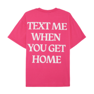 Text Me Tee-Pink With White Red